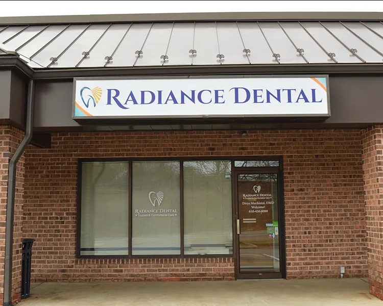 Photo of the outside entrance to Radiance Dental in West Chester, PA