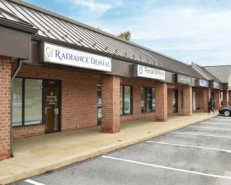 Photo of the parking lot at Radiance Dental in West Chester, PA